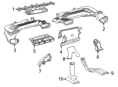 2016 Toyota Corolla Duct Sub-Assembly, HEATE Diagram for 55086-02220