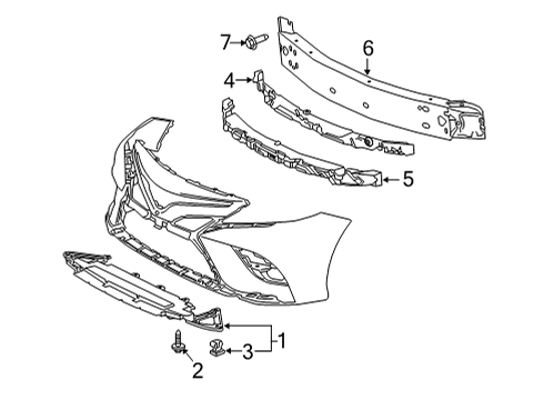 2024 Toyota Camry Bumper & Components - Front Diagram 5 - Thumbnail