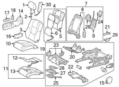 2024 Toyota Tundra Passenger Seat Components Diagram 2 - Thumbnail