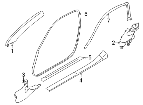 2022 Toyota GR86 WSTR ROOF SD LH Diagram for SU003-08600