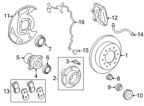 2018 Toyota Land Cruiser Front Brakes Diagram