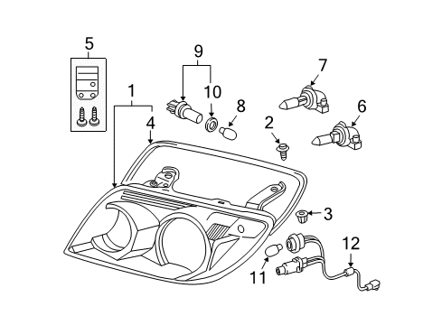 2006 Toyota 4Runner Bulbs Diagram