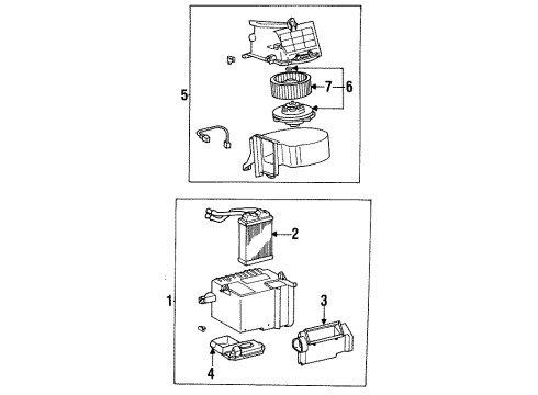 1994 Toyota Corolla Unit Sub-Assy, Heater Radiator Diagram for 87107-12480