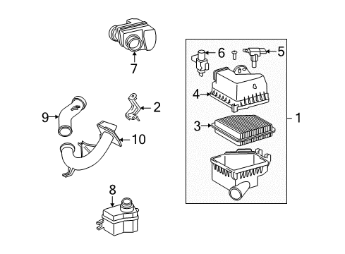 2010 Toyota RAV4 Air Intake Diagram 2 - Thumbnail