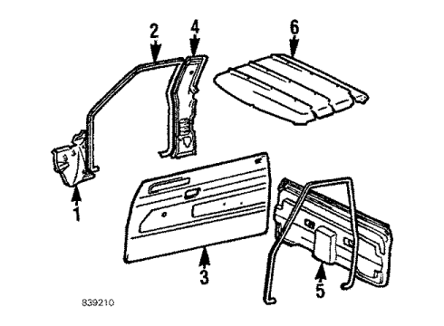 1986 Toyota Pickup Interior Trim Diagram