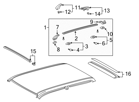 2002 Toyota Tacoma Roof Rack Diagram