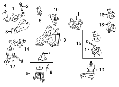 2016 Toyota Highlander Rod, Engine Moving Control Diagram for 12363-0P130