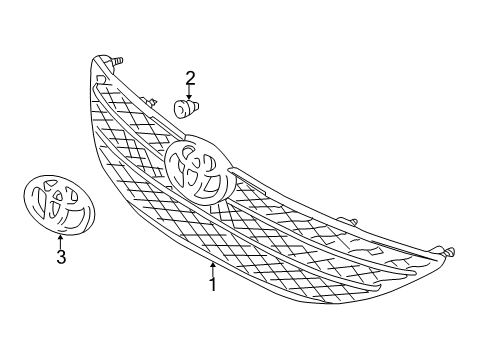 2006 Toyota Camry Grille & Components Diagram