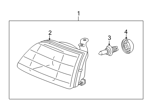 2004 Toyota Tundra Headlamps, Electrical Diagram 1 - Thumbnail