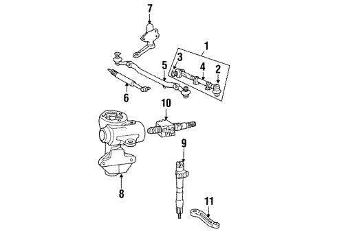 1992 Toyota Pickup P/S Pump & Hoses, Steering Gear & Linkage Diagram 4 - Thumbnail