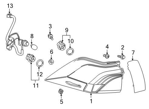 2022 Toyota RAV4 Bulbs Diagram 6 - Thumbnail