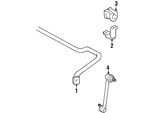 1997 Toyota Previa Stabilizer Bar & Components - Front Diagram 2 - Thumbnail