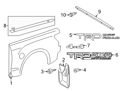 2021 Toyota Tundra Exterior Trim - Pick Up Box Diagram 1 - Thumbnail