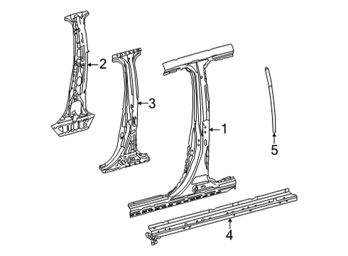 2023 Toyota Tundra Center Pillar & Rocker Diagram 1 - Thumbnail