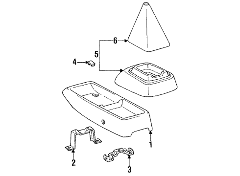 1991 Toyota Previa Center Console Diagram 1 - Thumbnail