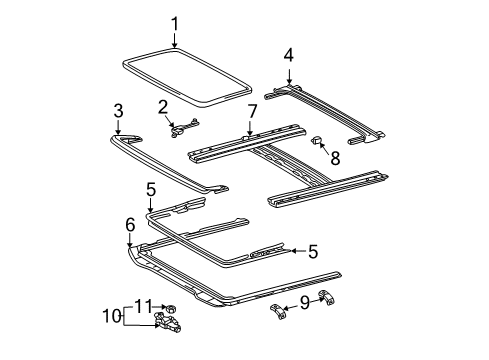 2001 Toyota RAV4 Sunroof  Diagram