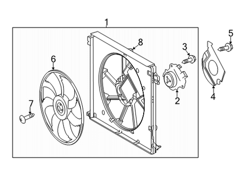 2021 Toyota Highlander Cooling System, Radiator, Water Pump, Cooling Fan Diagram 2 - Thumbnail