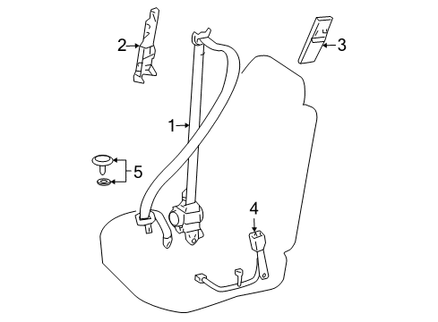 2008 Toyota Land Cruiser Front Seat Belts Diagram