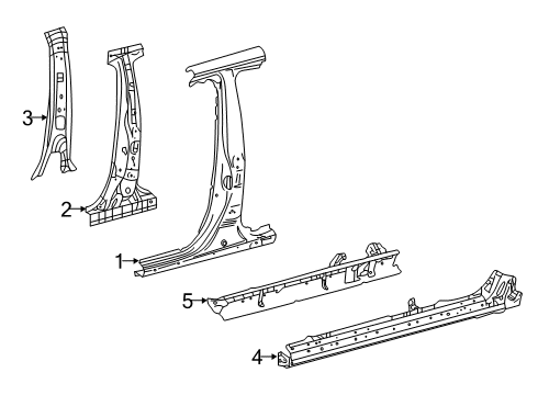 2019 Toyota Corolla Center Pillar & Rocker Diagram 2 - Thumbnail