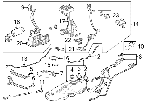 2024 Toyota Grand Highlander Fuel System Components Diagram