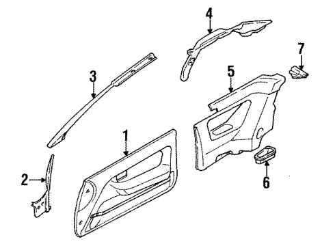 1988 Toyota Corolla Interior Trim Diagram 1 - Thumbnail