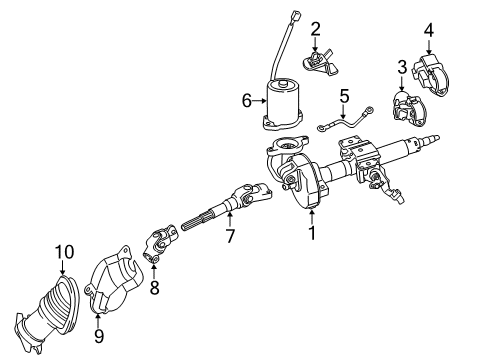 2018 Toyota Prius C Motor Assembly, Power St Diagram for 80960-52140