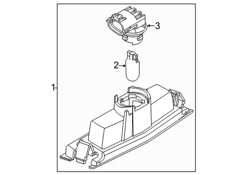 2020 Toyota Yaris License Lamp, Rear Diagram for 81270-WB007