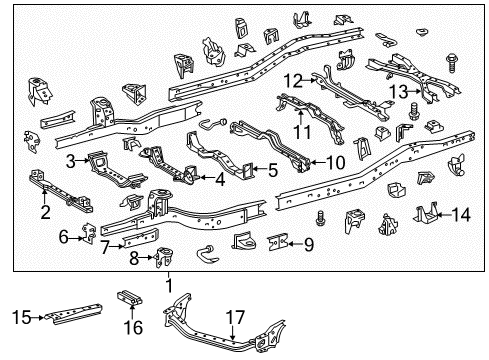 2023 Toyota Tacoma Plate Sub-Assembly, FRAM Diagram for 51035-04011