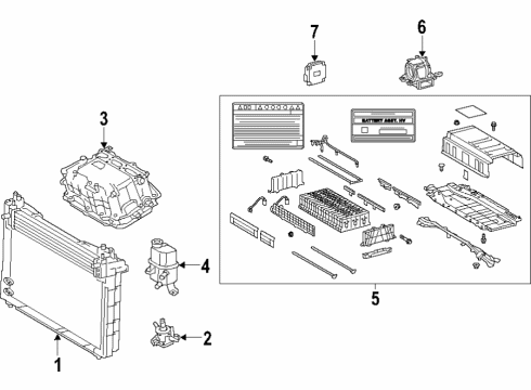 2016 Toyota RAV4 Hybrid Components, Battery Diagram