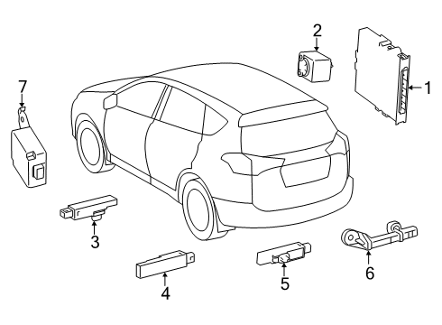 2019 Toyota RAV4 Keyless Entry Components Diagram 1 - Thumbnail