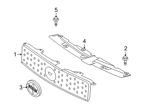 2010 Scion xB Grille & Components Diagram