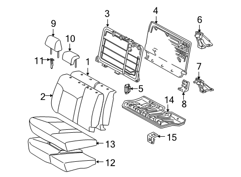 2011 Toyota Tacoma Rear Seat Back Cover, Right (For Separate Type) Diagram for 71077-04252-E0