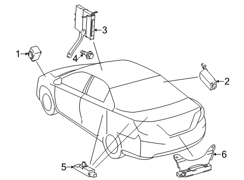 2014 Toyota Camry Keyless Entry Components Diagram 1 - Thumbnail