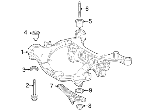 2024 Toyota Grand Highlander Suspension Mounting - Rear Diagram