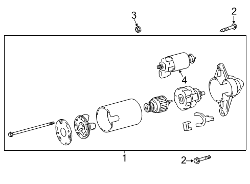 2019 Toyota Camry Starter Assembly Diagram for 28100-0P130