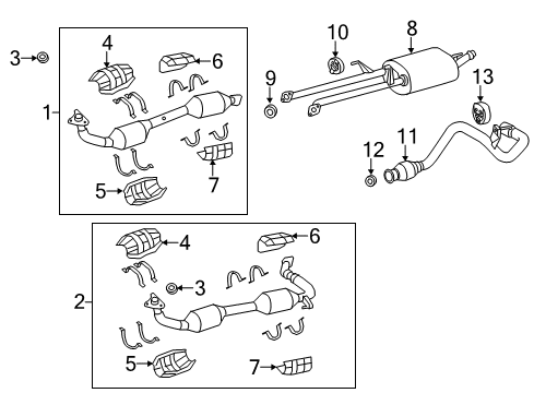 2018 Toyota Tundra Exhaust Components Diagram 2 - Thumbnail