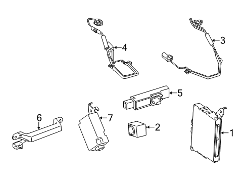 2012 Toyota Venza Transmitter Sub-Assembly Diagram for 89904-0T050