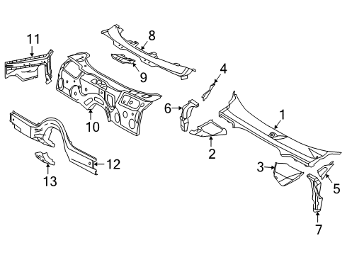 2024 Toyota GR Supra Drain Tube, Passenger Side Diagram for 55753-WAA01