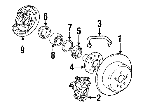 1991 Toyota Camry Brake Master Cylinder Sub-Assembly Diagram for 47201-32150