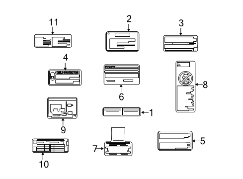 2014 Scion xD Information Labels Diagram