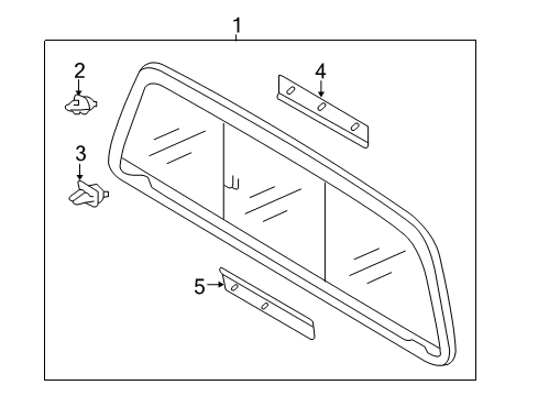 2018 Toyota Tundra Back Glass & Hardware, Reveal Moldings Diagram 3 - Thumbnail