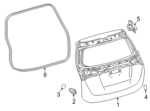 2017 Toyota RAV4 Gate & Hardware Diagram