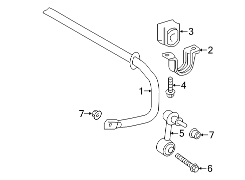 2019 Toyota Prius Prime Rear Suspension, Control Arm Diagram 2 - Thumbnail