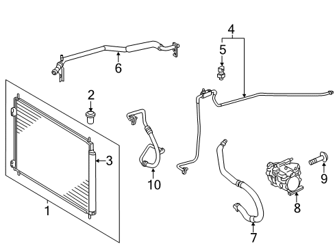 2019 Toyota Prius C Compressor Assembly, W/M Diagram for 88370-15010