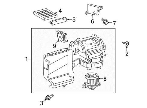 2012 Toyota Sequoia Motor Sub-Assembly, Blow Diagram for 87103-0C051