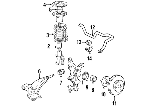 1987 Toyota Corolla Bar, Stabilizer, Front Diagram for 48811-12420