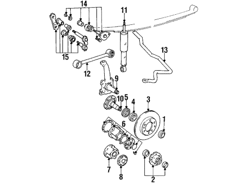 1985 Toyota 4Runner Front Suspension Components, Stabilizer Bar Diagram 2 - Thumbnail