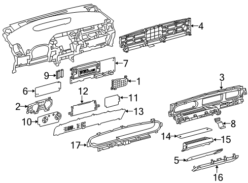 2014 Toyota Prius Plate, Combination M Diagram for 83861-47D30