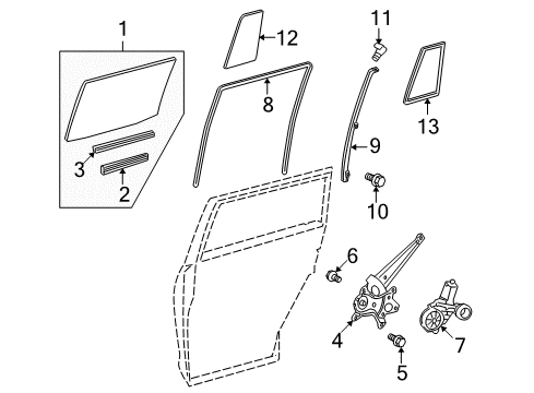 2008 Toyota Highlander Rear Door Diagram 5 - Thumbnail