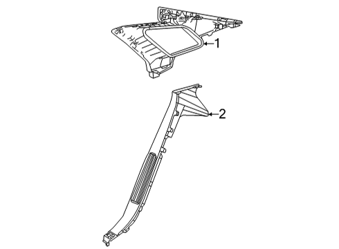 2016 Toyota Mirai GARNISH Assembly, Roof S Diagram for 62480-62010-A1